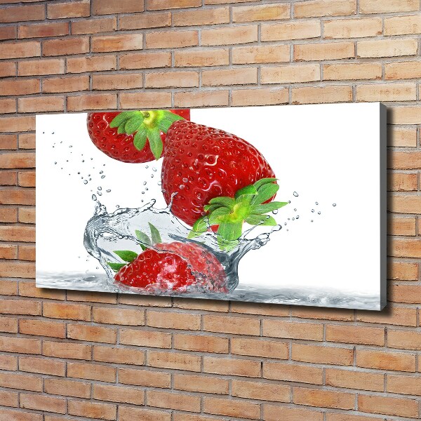 Fotobild Erdbeeren und Wasser