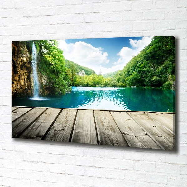 Wandbild Wasserfall im Wald