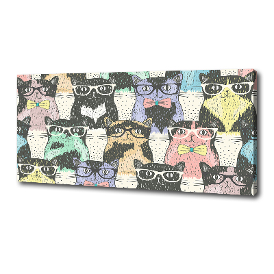 Wandbild Katzen mit Brille
