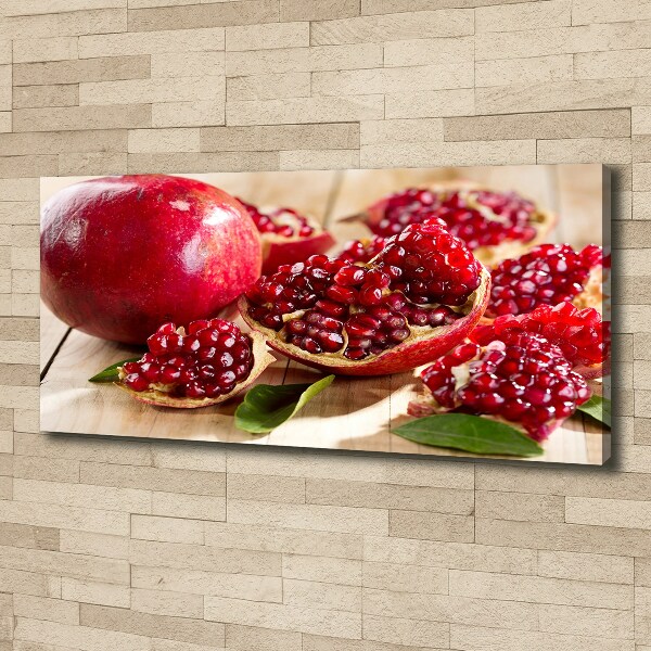 Wandbild Granatapfel mit Blättern