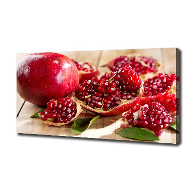 Wandbild Granatapfel mit Blättern