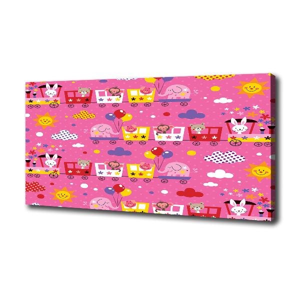 Bild auf leinwand Tiere im Zug