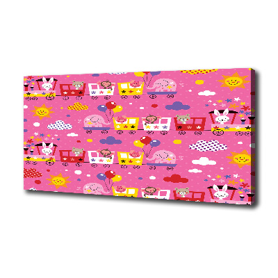 Bild auf leinwand Tiere im Zug