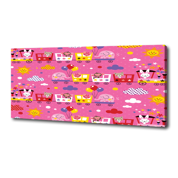 Bild auf leinwand Tiere im Zug