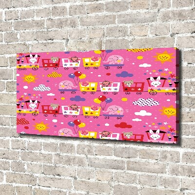 Bild auf leinwand Tiere im Zug