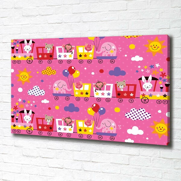 Bild auf leinwand Tiere im Zug