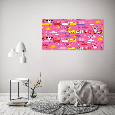 Bild auf leinwand Tiere im Zug