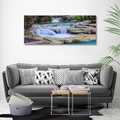 Bild auf leinwand Wasserfall im Wald