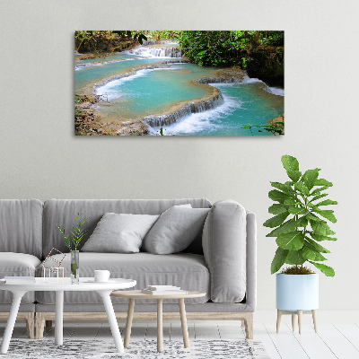 Bild auf leinwand Wasserfall im Wald