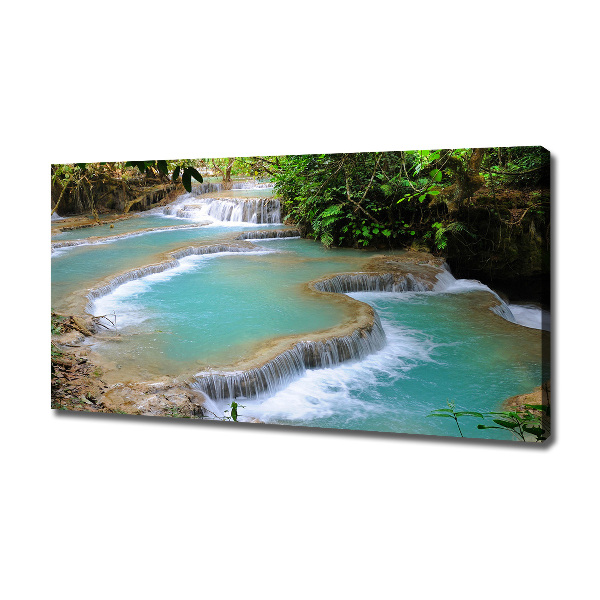 Bild auf leinwand Wasserfall im Wald