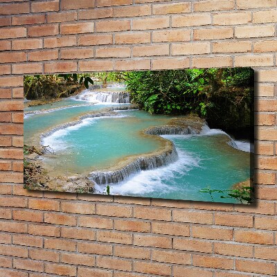 Bild auf leinwand Wasserfall im Wald