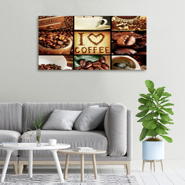 Bild auf leinwand Kaffeecollage