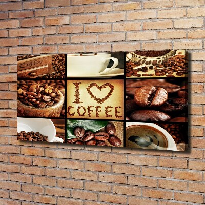 Bild auf leinwand Kaffeecollage