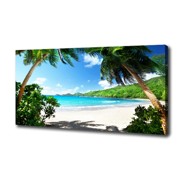 Bild auf leinwand Strand der Seychellen
