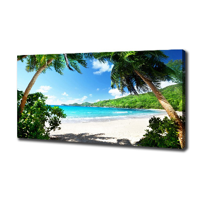 Bild auf leinwand Strand der Seychellen