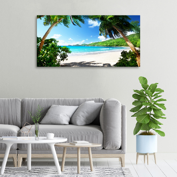 Bild auf leinwand Strand der Seychellen