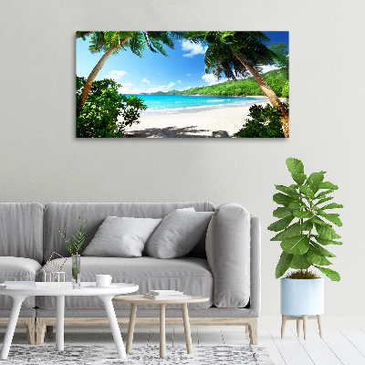 Bild auf leinwand Strand der Seychellen