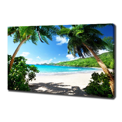 Bild auf leinwand Strand der Seychellen