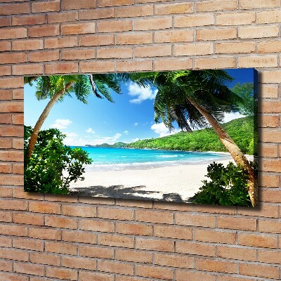 Bild auf leinwand Strand der Seychellen