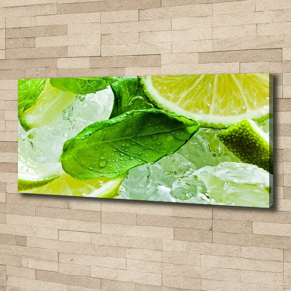 Wandbild Limette mit Eis