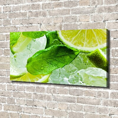 Wandbild Limette mit Eis