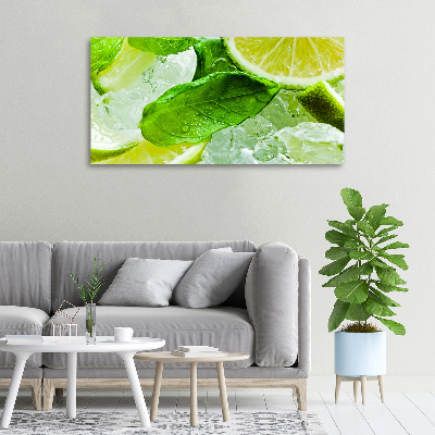 Wandbild Limette mit Eis