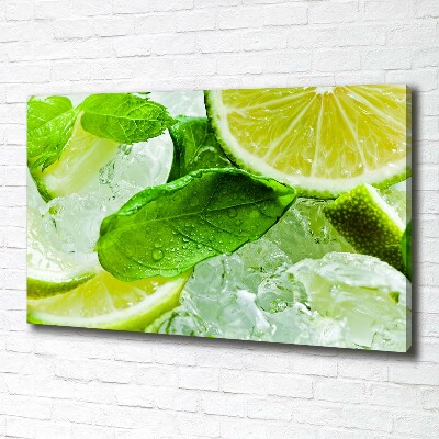 Wandbild Limette mit Eis
