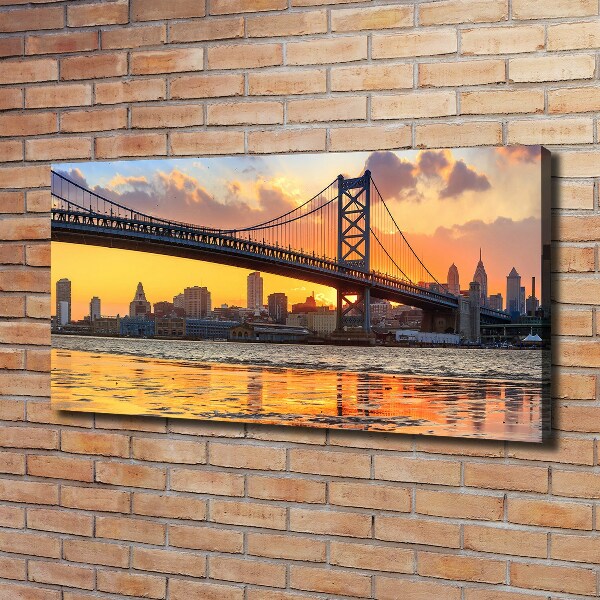 Wandbild Philadelphia-Brücke
