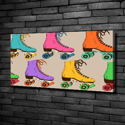 Wandbild Bunte Rollschuhe