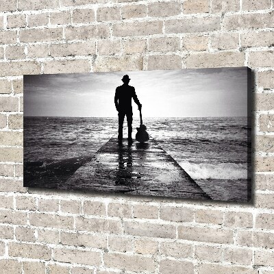 Fotobild Gitarrist auf dem Pier