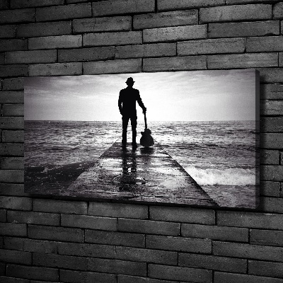 Fotobild Gitarrist auf dem Pier