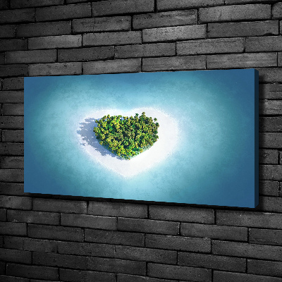 Bild auf leinwand Herzförmige Insel