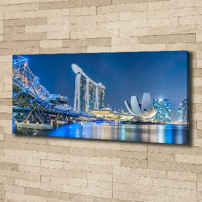 Bild auf leinwand Singapur bei Nacht