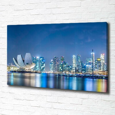 Bild auf leinwand Singapur bei Nacht