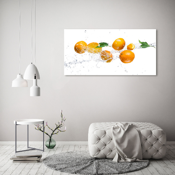 Bild auf leinwand Orangen und Wasser