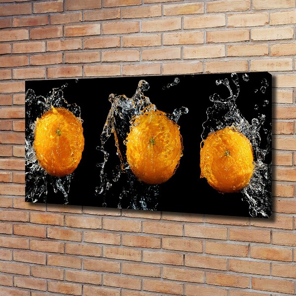 Bild auf leinwand Orangen und Wasser