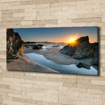 Bild auf leinwand Felsen am Strand