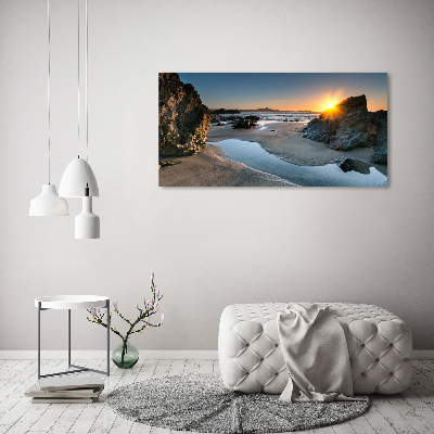 Bild auf leinwand Felsen am Strand