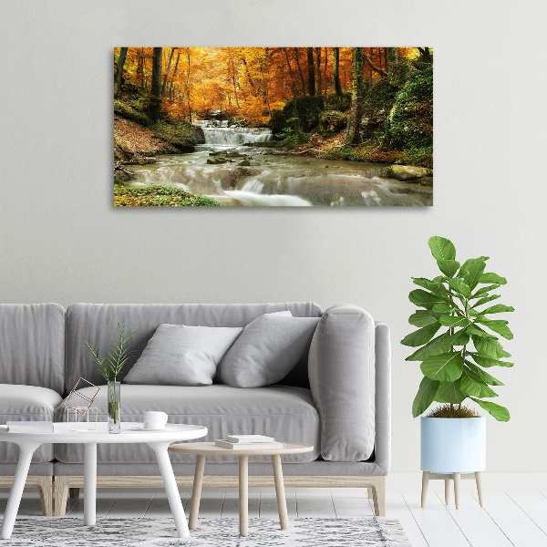 Wandbild Wasserfall im Wald