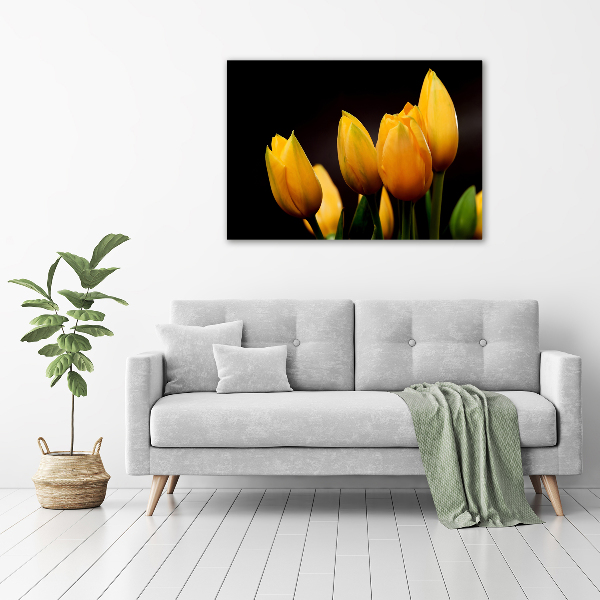 Bild auf leinwand Gelbe Tulpen