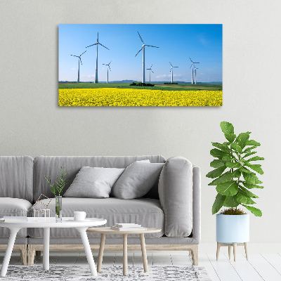 Wandbild Windmühlen auf dem Feld
