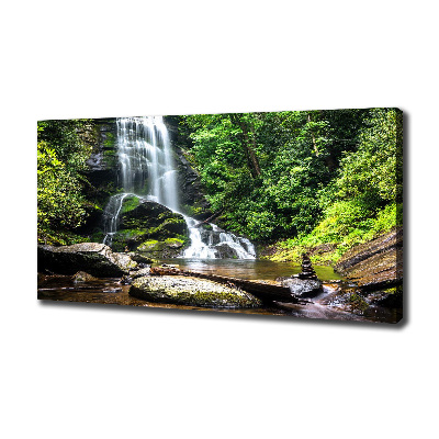 Bild auf leinwand Wasserfall im Wald