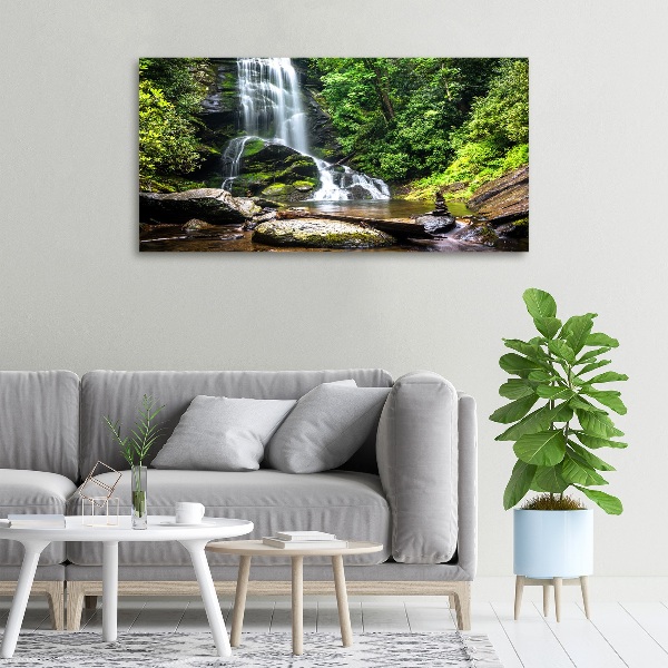 Bild auf leinwand Wasserfall im Wald