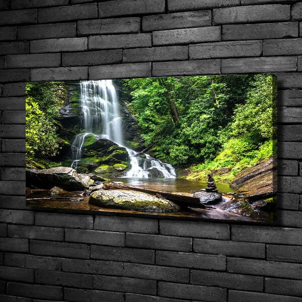 Bild auf leinwand Wasserfall im Wald