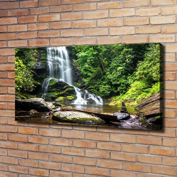 Bild auf leinwand Wasserfall im Wald