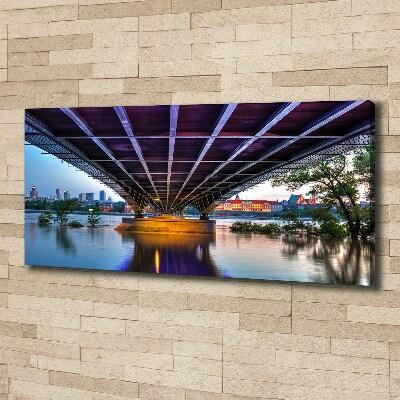 Wandbild Brücke in Warschau