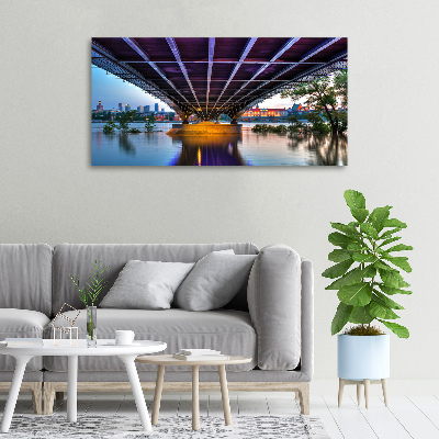 Wandbild Brücke in Warschau