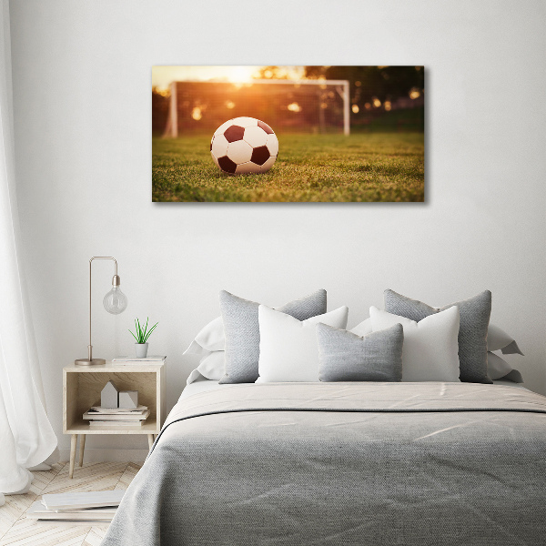 Wandbild Der Ball auf dem Spielfeld