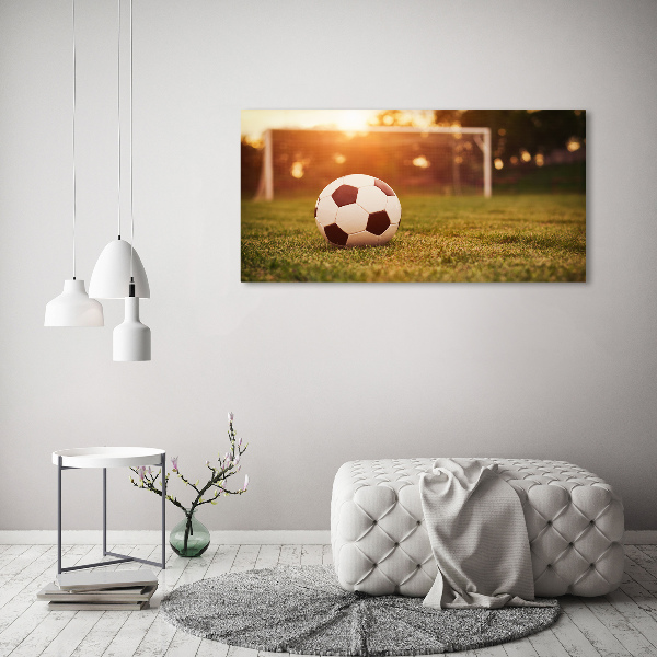 Wandbild Der Ball auf dem Spielfeld