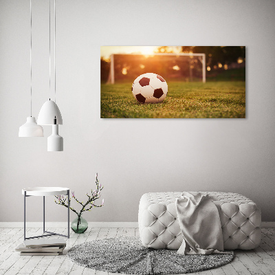 Wandbild Der Ball auf dem Spielfeld